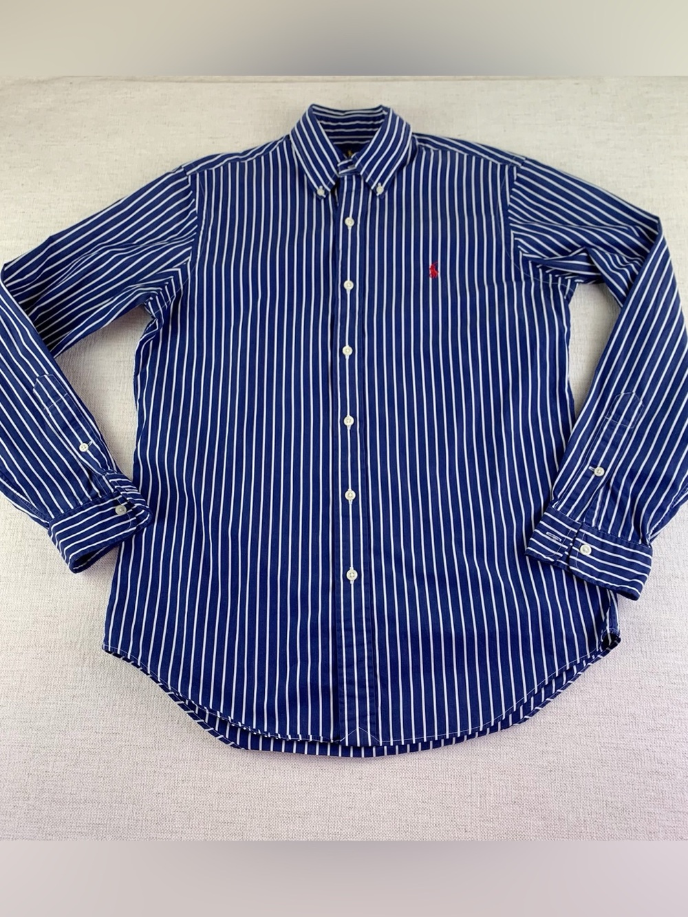 Polo by Ralph Lauren men long sleeve Stripe Button-Down Shirt size S blue white